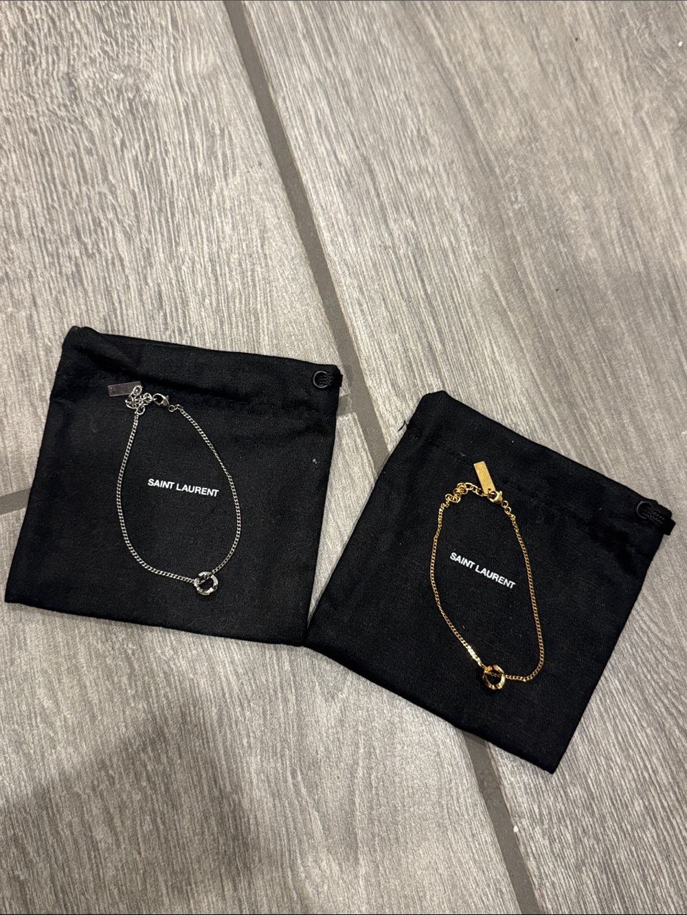 Yves Saint Laurent Twisted YSL Logo Charm Bracelet - Picture 2 of 4